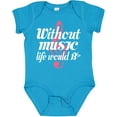 thumbnail image 3 of Inktastic Without Music Life Would Be Flat Girls Baby Bodysuit, 3 of 5