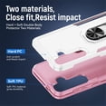 thumbnail image 3 of For Samsung Galay S24 FE 5G Case With 360° Rotation Metal Ring Holder【Magnetic Car Mount】Shockproof Rugged Full Body Protection Heavy Duty Dust/Drop Proof Cover Case​,White,For Galay S24 FE 5G, 3 of 7