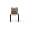 thumbnail image 4 of Whiteline Modern Living Kaya Light Grey Faux Leather Sanded Black Coated Steel Legs Dining Chair, 4 of 5