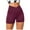 Wine, variant on Women's High Waisted Stretchy Summer Shorts Yoga Abdomen Control Training Running Pants Casual Beach Shorts S-L