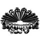thumbnail image 4 of Juego de 28 piezas de acero inoxidable de doble cuerno para expansión de oreja, para el contorno de la oreja, joyería popular para piercing femenino, color acero, 4 of 5