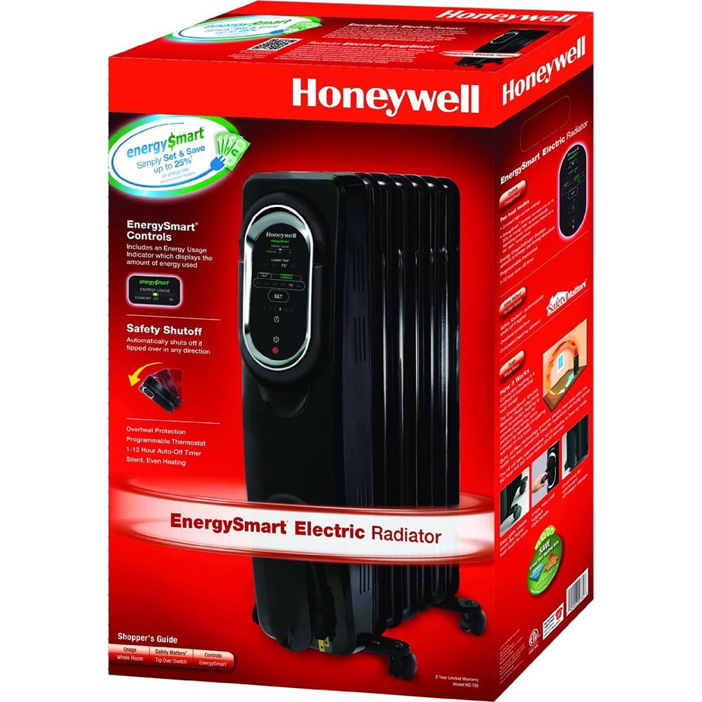 Honeywell EnergySmart Electric Heater, Black, HWLHZ789 - Walmart.com