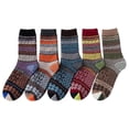 thumbnail image 2 of Tsivenald 5 Pairs Womens Merino Wool Hiking Socks Thermal Warm Winter Boot Crew Cushion Work Gift Socks, 2 of 3