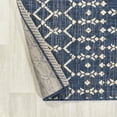 thumbnail image 4 of JONATHAN Y SANTA MONICA 5' Square Area Rug, Ourika Moroccan Geometric Textured Weave - Navy/Beige, SMB108K-5SQ, 4 of 7
