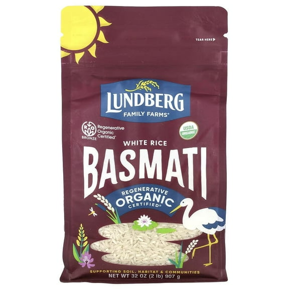 Lundberg, Organic California White Basmati Gourmet Rice, 32 oz