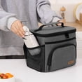 thumbnail image 3 of KKLDOGS Insulated Lunch Bag for Women Men Reusable Lunch Box for Office Picnic Hiking Beach Leakproof Cooler Tote Bag Organizer with Adjustable Shoulder Strap for Adults, 3 of 8