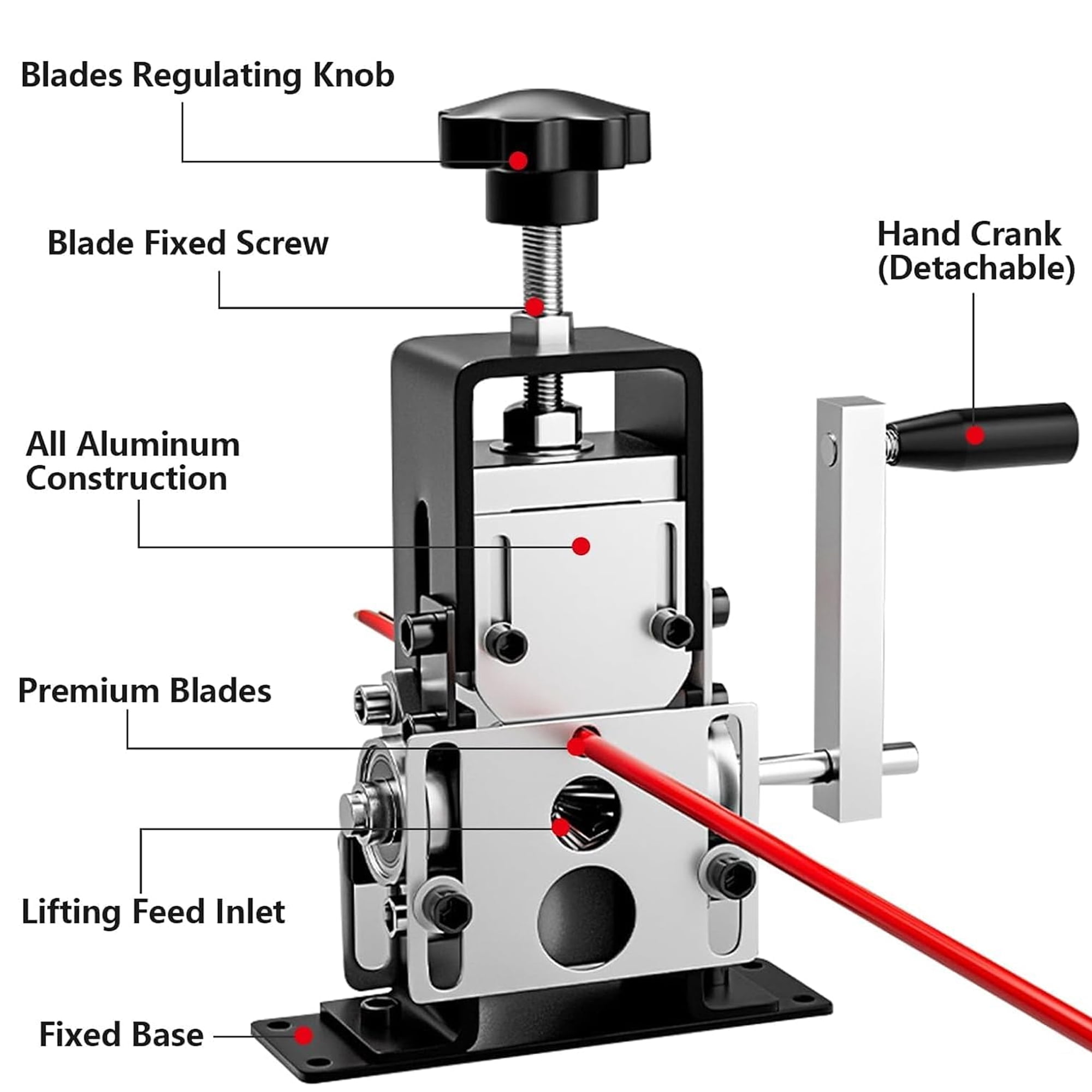 Manual Wire Stripping Machine Gauge Wire 0.06-1 inches,Scrapping Copper Wire Peeler Machine,Drill Powered Hand Crank Wire Stripper Tool for Scrap Copper Recycling