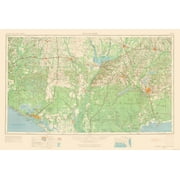 Topo Map - Tallahassee Florida Quad - USGS 1954 - 23.00 x 33.98 - Glossy Satin Paper