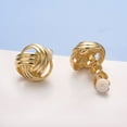 thumbnail image 3 of Yoursfs Gold Love Knot Clip on Earrings for Women Gold Plated Clip Ons Non Pierce Earring Fashion Jewelry, 3 of 6