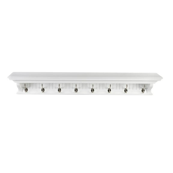NovaSolo Skansen 8 Hook Coat Rack, Classic White