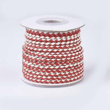 Leather Cords Round FireBrick 3mm about 10yards/roll