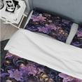 thumbnail image 4 of Designart "Moody Mystic Twilight" Purple Floral Bedding Covert Set - Cottage Bed Set With 2 Shams, 4 of 5