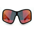thumbnail image 5 of Womens XL Oversized Color Mirror Unique Arm Lens Shield Butterfly Sunglasses Black - Fuchsia Mirror, 5 of 7
