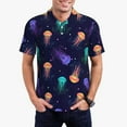 thumbnail image 3 of Rocae Sea Jellyfish for Men's Short Sleeve Polo Shirt, Quick Drying Performance Moisture Wicking Sports Men's Golf Shirt, 3 of 9