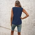 thumbnail image 3 of LWavelet Women's Boho Paisley Print Sleeveless Blouse – Pleated V-Neck Lightweight Summer Top Beige M, 3 of 4