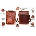 thumbnail image 5 of Bolso Mensajero De Cuero De 13 ", Estuche Para Computadora Portátil, Maletín De Oficina, Regalo Para Hombres, Bolso De Hombro Desgastado Para Computadora, 5 of 5