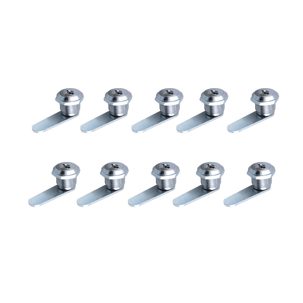 US 10 Pack 5/8" 1" 1 1/8" Cabinet RV Cam Locks Keyed Alike Secure Drawer File