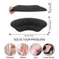 thumbnail image 2 of Premium Heel Pads Inserts Grips Liner for Men Women,Back of Heel Protectors Cushions Prevent Too Big Shoe from Heel Slipping,Blisters,Filler for Loose Shoe Fit-5Pairs[Black], 2 of 6