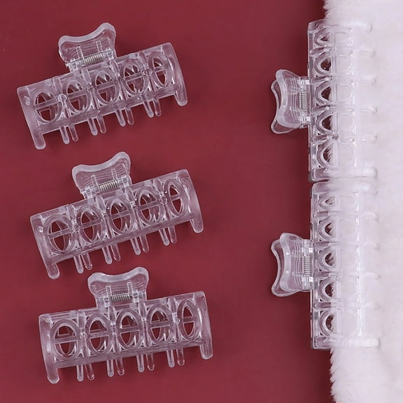 Niceauty 6Pcs Hot Rollers Hair Curlers Heat Resistant Clip Tool Transparent for Men