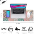 thumbnail image 5 of Long Mouse Pads for Desk,Pioneer Flower Floral Print Pattern Desk Mats on Top Of Desks, Desk Mouse Pad Extra Large with 3mm Non-Slip Base and Stitched Edge for Gaming,Office,Work,Home 31.5"x11.8", 5 of 6