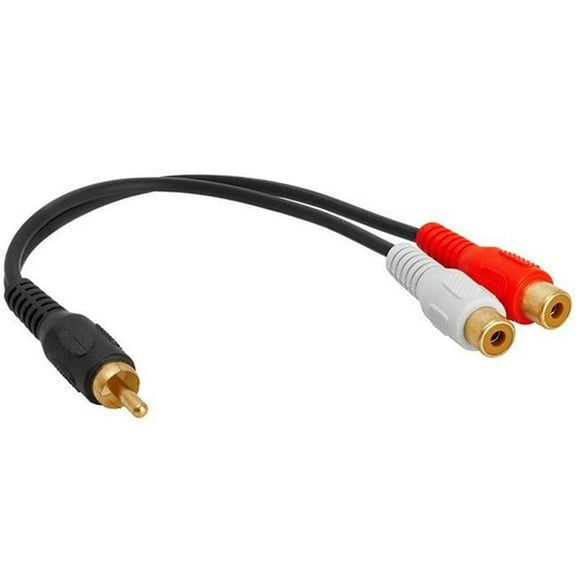 RCA Plug to 2xRCA Jack Y Adapter