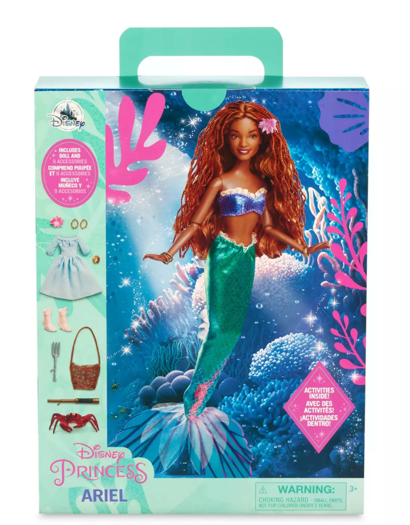Disney Parks Ariel Story Doll Little Mermaid, Live Action Film New