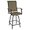 Brown, variant on Patio Swivel Bar Stools Set of 2 for Outdoor Bar Height Stools and Bar Chairs with Footrest and Back - Matte Black