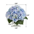 thumbnail image 5 of ENOVA FLORAL Silk Hydrangea Artificial Flowers in Vase with Faux Water, Silk Flower Arrangements in Vase for Home Decor, Wedding Table, 5 of 5