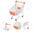 thumbnail image 2 of MasteelfCA 1pc Mini Shopping Cart Children Pretend Play Toy Iron Makeup Storage Grocery Cart Trolley with Electroplating (Random Color), 2 of 7