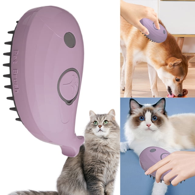 Cepillo Pelo para Gatos Peine El Cuidado Y Recargable Por USB Hai Cortas Largas Color Rojo