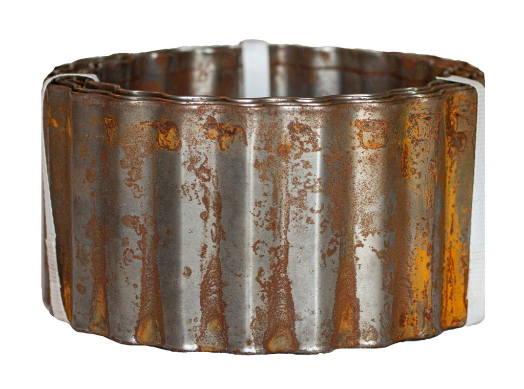 Corrugated Metal Landscape Edging Rusted 4" Height Dakota Tin
