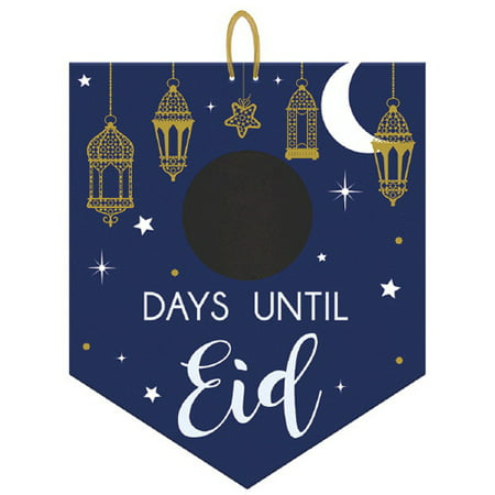 Ramadan 'Eid Mubarak' Deluxe Chalkboard Countdown Sign
