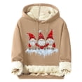 thumbnail image 2 of Sudadera con capucha para hombre, informal, a la moda, con estampado navideño, de manga larga y bolsillo, de poliéster, 2 of 5
