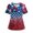 02-Dark Blue, variant on 4th of July Scrub Tops for Women 250th Anniversary USA Short Sleeve Vneck Stretch Holiday Scrub Shirt Nursing Workwear with Pockets 01-Light Blue S