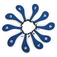 thumbnail image 2 of 10Pcs Golf Iron Headcover Set Golf Club Head Cover Protector Sleeve for Training Blue and White, 2 of 8