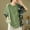Green, variant on Plus Size Tops for Women Retro Chinese Asymmetrical Print Linen Cotton Blouses Loose Ethnic Style Patchwork Casual Tops