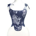 thumbnail image 2 of qolati Renaissance Floral Corset Tops for Women Going-Out Vintage Push-Up Overbust Bustier Top Lace-Up Shoulder Strap Boned Bodyshaper Halloween Clothes Multicolor M, 2 of 9