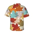 thumbnail image 3 of Goofa Fall Maple Leaves Hawaiian Shirt for Men, Unisex Summer Beach Casual Short Sleeve Button Down Shirts,Aloha Tropical Floral print shirt-X-Large, 3 of 9
