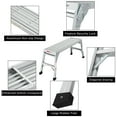 thumbnail image 5 of Step Ladder Work Platform Aluminum Portable Bench Folding Ladder ANSI Capacity 225 LBS 40",Aluminum Ladder, 5 of 7