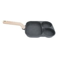thumbnail image 1 of Poêle-gril Divisée Antiadhésive pour Cuisinière, 10,4 X 7,7 Po Poêle Carrée Polyvalente Grande pour Cuisson Intérieure et Extérieure, Poignée de Poêle pour Steak Omelette, 1 of 7