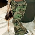thumbnail image 4 of ICCAZX Streetwear High-Waisted Cargo Wide-Leg Jeans, Women's Plus,Stretchy Camo Pants, 4 of 6