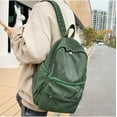 thumbnail image 3 of LHSHID Preppy Corduroy Backpack Large Aesthetic Backpack Fit 15.6 inch Laptop College Backpack Cute Book Bag Casual Daypack (White,One Size), 3 of 7
