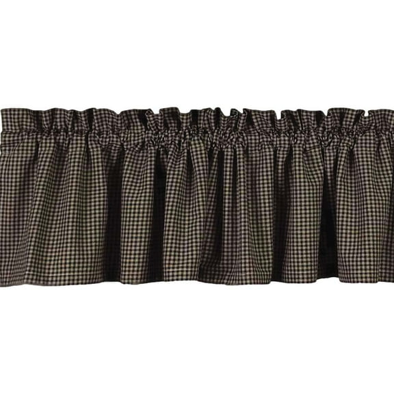 Newbury Gingham Valance Red or Black
