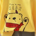 thumbnail image 5 of NOLDARES Toddler Baby Boy Clothes Print Long Sleeve Sweatshirt Tops Pants Set 2pcs Fall Winter Outfits Casual Clothing(Yellow,6-12 M), 5 of 7