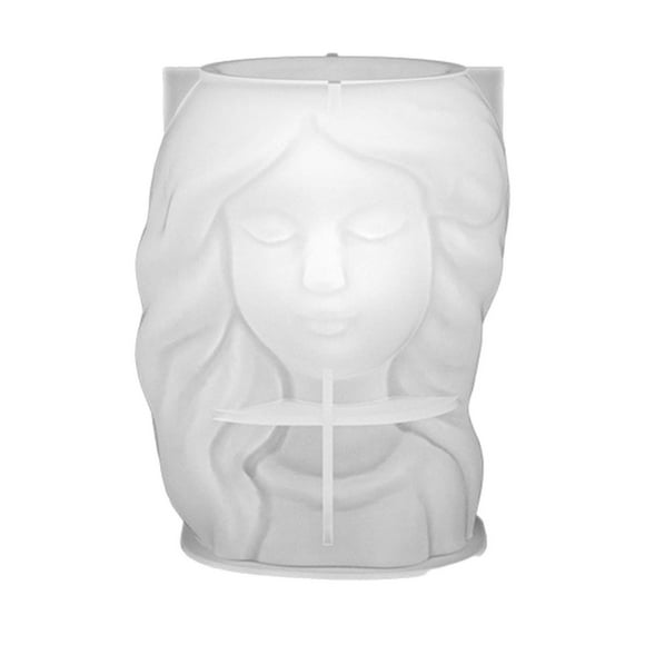 Modelo de jarrón de hormigón, modelo de jarrón de silicona para niña, maceta de arcilla epoxi fundida para bricolaje 75 cm x 75 cm x 10 cm