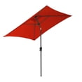 thumbnail image 4 of Parasol d'extérieur inclinable en tissu durable carré CorLiving de 6,5 pi x 6,5 pi avec cadre en acier et base remplissable, 4 of 9