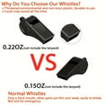 thumbnail image 4 of 6pcs Black Plastic Sports Whistles with Lanyards - Loud, Clear Sound for Coaches & Referees, 4 of 6
