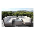 thumbnail image 2 of Living Source Intl Ensemble Sectionnel en Osier / Rotin 10 Pcs avec Table à Gobelets Gris, 2 of 13