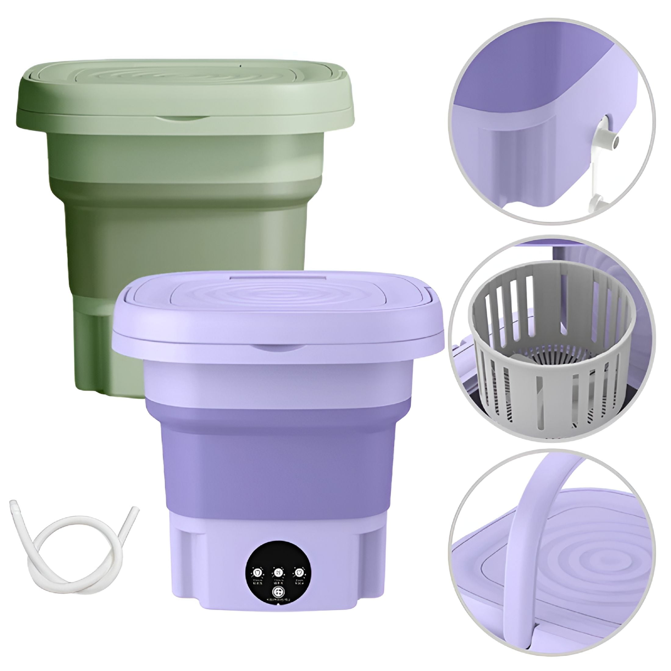 HIBIBUD Portable Washing Machine Mini Washer Foldable Washer and Dryer Small Travel