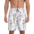 thumbnail image 1 of Fotbe Lavender Flowers Pantalones Cortos de Pijama para Hombre, Ropa de Dormir, Pantalones de Pijama Cortos para Hombre-4X-Large, 1 of 6